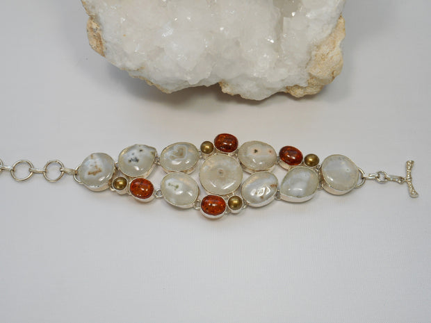Amber Bracelet 2 with Solar Quartz