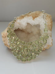 Green Amethyst Quartz Collar Necklace 1