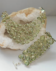 Green Amethyst Quartz Collar Necklace 1