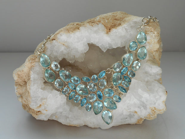 *London and Swiss Blue Topaz Necklace