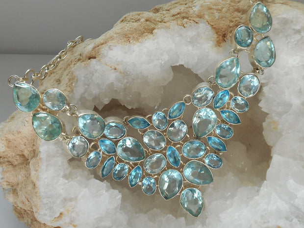 *London and Swiss Blue Topaz Necklace