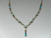 Delicate Blue Topaz and Larimar Necklace