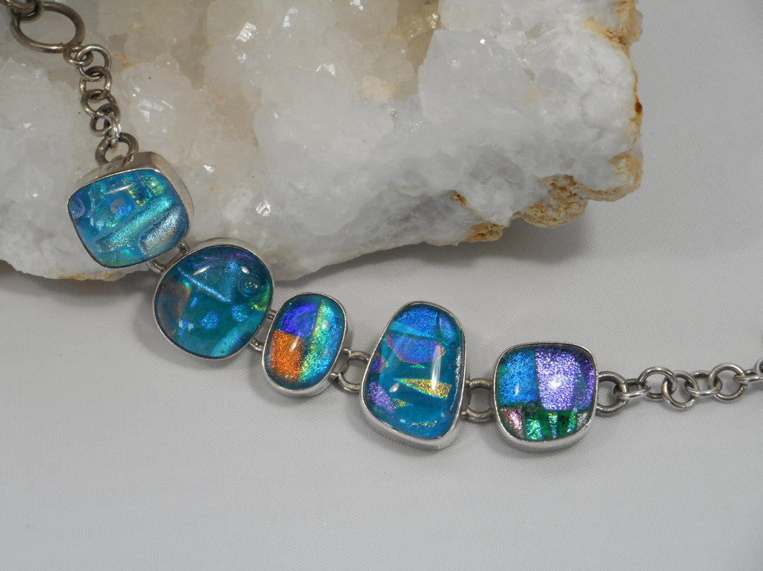 Dichroic glass bracelet hotsell
