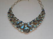 Blue Topaz and Labradorite Gemstones Collar 1