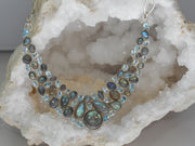 Blue Topaz and Labradorite Gemstones Collar 1