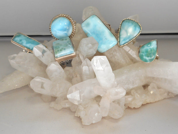 Round Larimar Ring 1