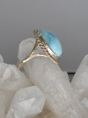 Round Larimar Ring 1