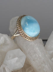 Round Larimar Ring 1