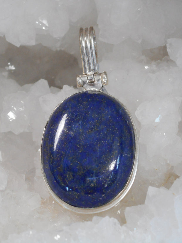 Lapis Oval Pendant 1 with Hinged Bail