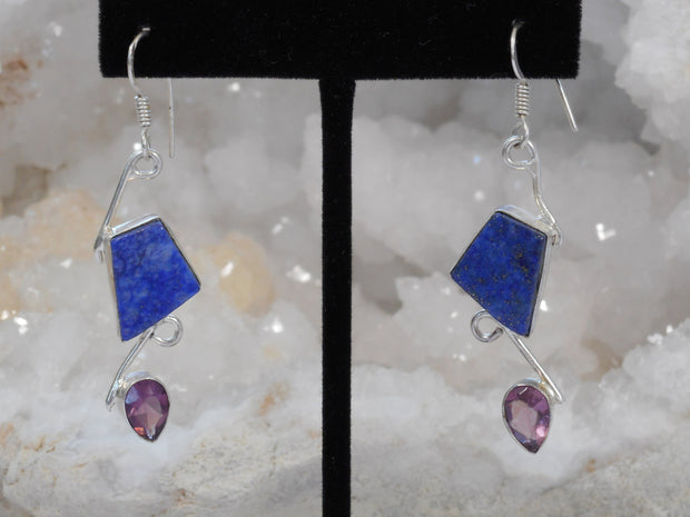 Lapis Earring Set 1 with Amethyst