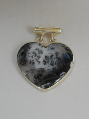 Dendritic Opal Heart Pendant 1