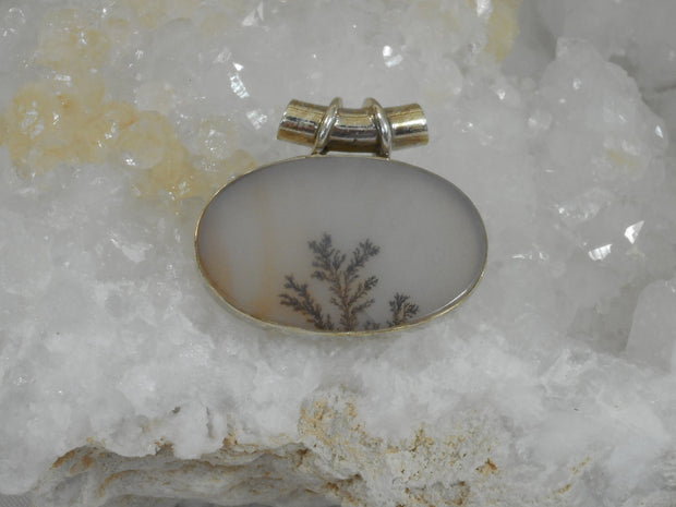 Dendritic Opal Oval Pendant 4