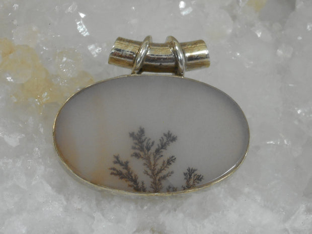Dendritic Opal Oval Pendant 4
