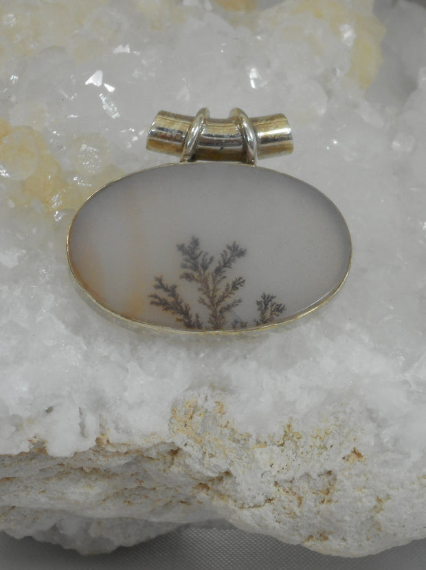 Dendritic Opal Oval Pendant 4