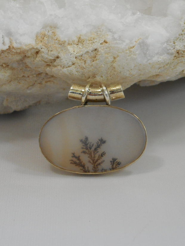 Dendritic Opal Oval Pendant 4