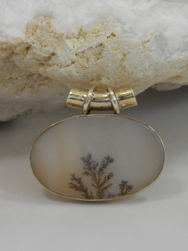 Dendritic Opal Oval Pendant 4