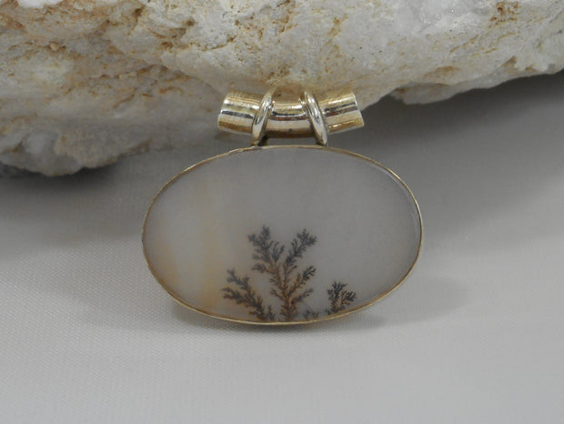 Dendritic Opal Oval Pendant 4