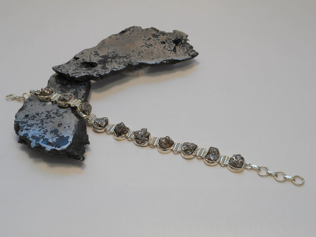 Sterling and Meteorite Bracelet 2