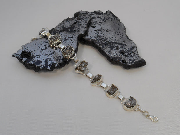 Sterling and Meteorite Bracelet 3