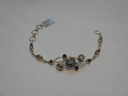 Sterling and Meteorite Bracelet 4 with Smoky Topaz