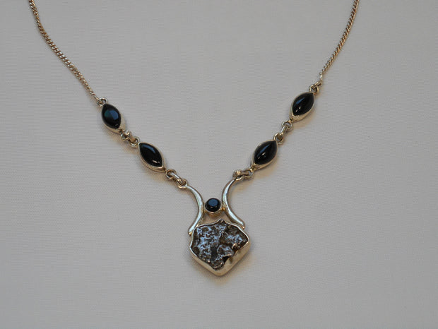 Sterling and Meteorite Necklace 5