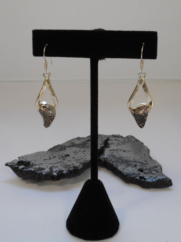 Sterling and Meteorite Earring Set 2