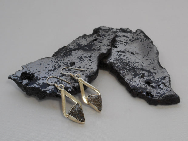 Sterling and Meteorite Earring Set 2