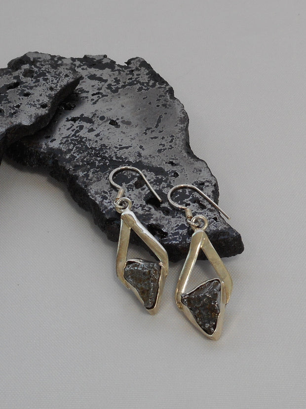 Sterling and Meteorite Earring Set 2