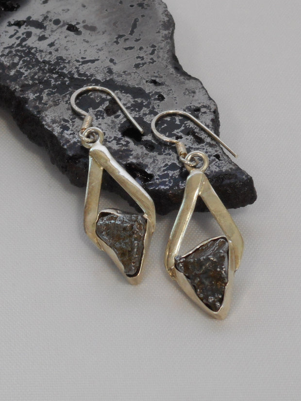 Sterling and Meteorite Earring Set 2