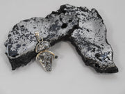 Natural Meteorite Stone Pendant 4 with Onyx