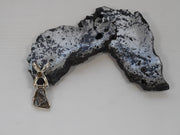 Natural Meteorite Stone Pendant 5 with Topaz