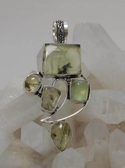 Prehnite and Sterling Pendant 3