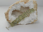 Green Amethyst Quartz and Peridot Bracelet