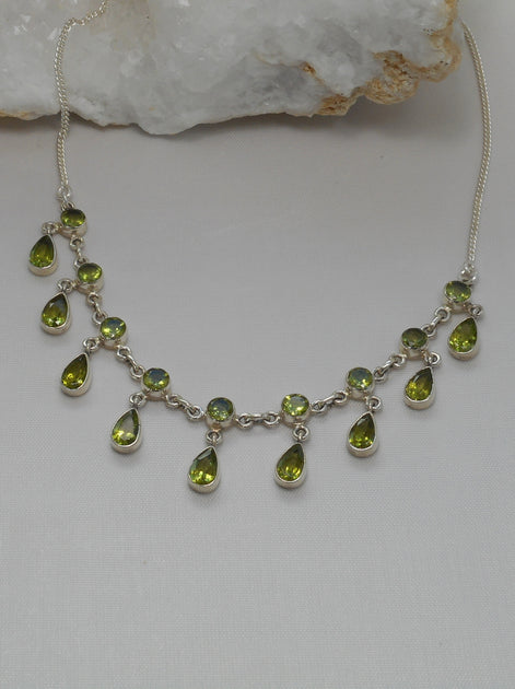Delicate Peridot Necklace 3 – Andrea Jaye Collection