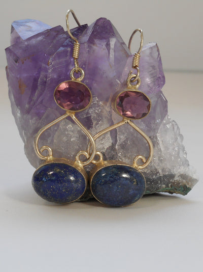 Amethyst Earring Set 3 with Lapis