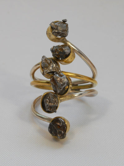 Natural Meteorite Stone Ring 1