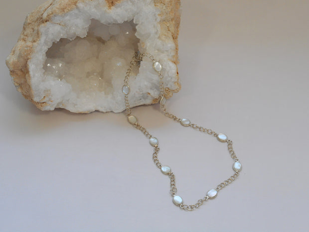 Mother of Pearl & Sterling Necklace