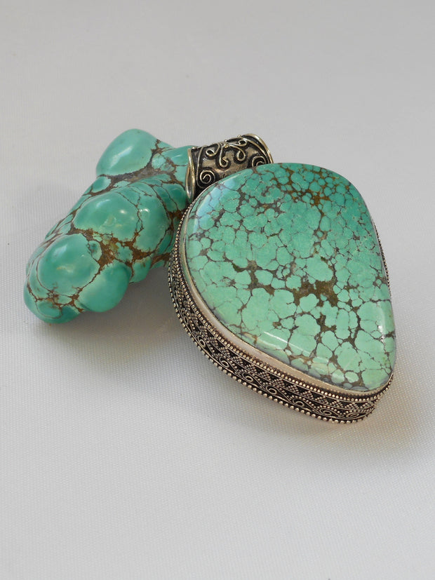 Tibetan Turquoise Pendant 3