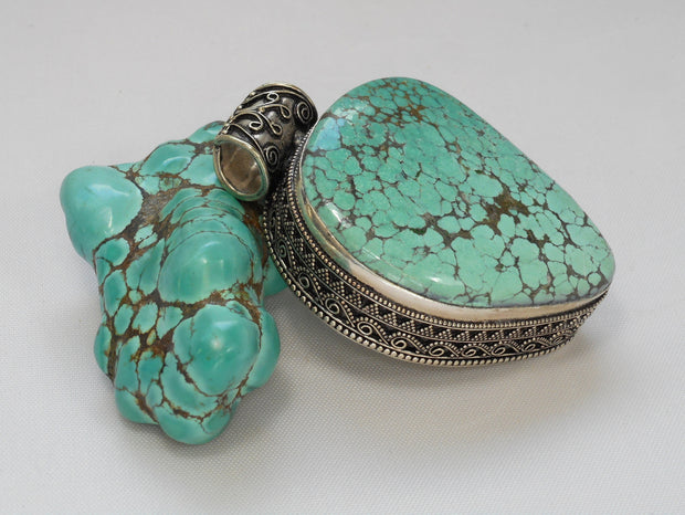 Tibetan Turquoise Pendant 3