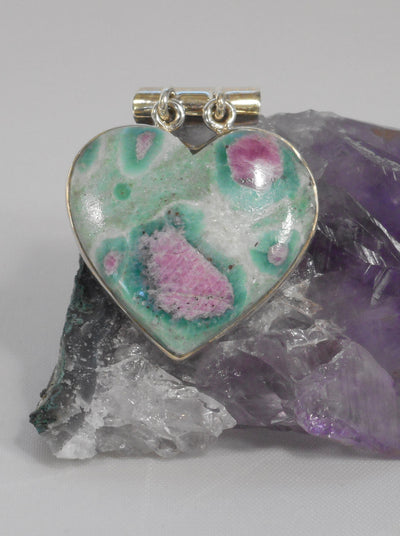 Ruby in Fuchsite Heart Pendant 3