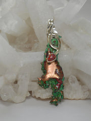 Native Copper Artisan Pendant 1 with Fire Opal