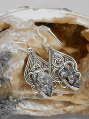 Sterling and Meteorite Earring Set 6