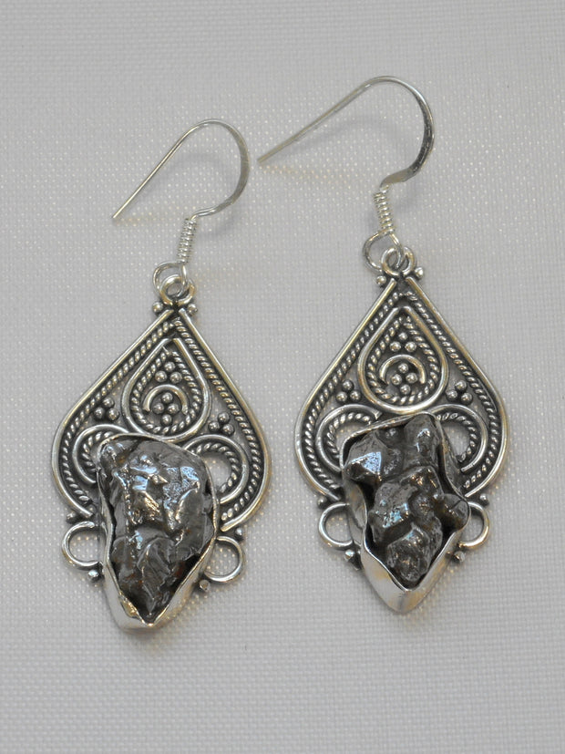 Sterling and Meteorite Earring Set 6