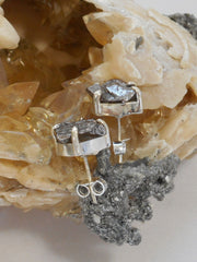 Sterling and Meteorite Earring Post Set 2 (Small)