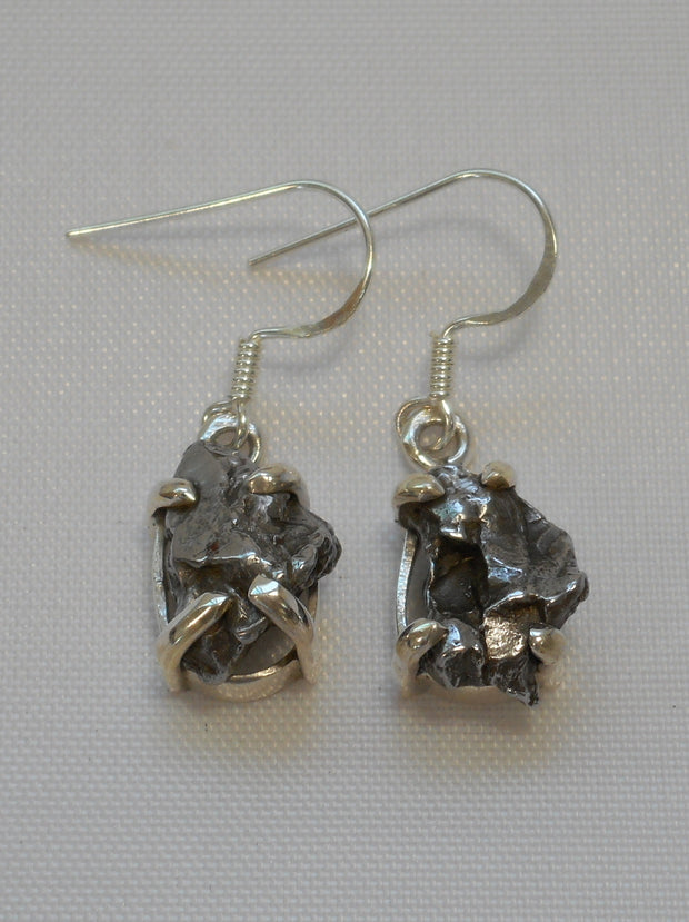 Sterling and Meteorite Earring Set 4