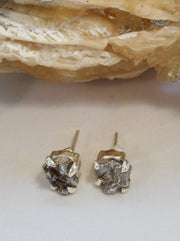 Sterling and Meteorite Earring Post Set 1 (Petite)