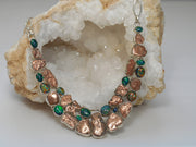 Native Copper and Fire Opal Gemstones Necklace 3
