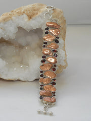 Native Copper and Garnet Bracelet