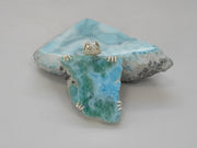 Free-form Organic Larimar Pendant 1