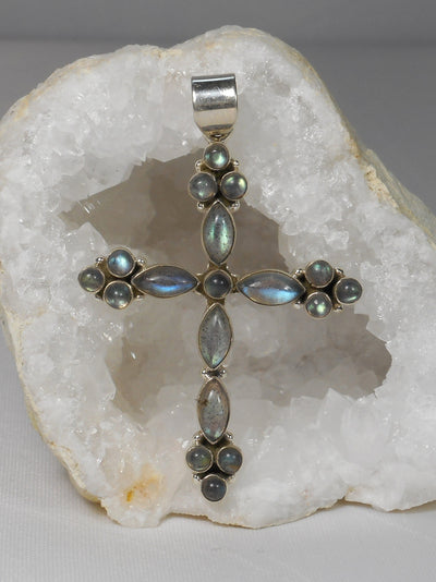 *Labradorite Jewelled Cross